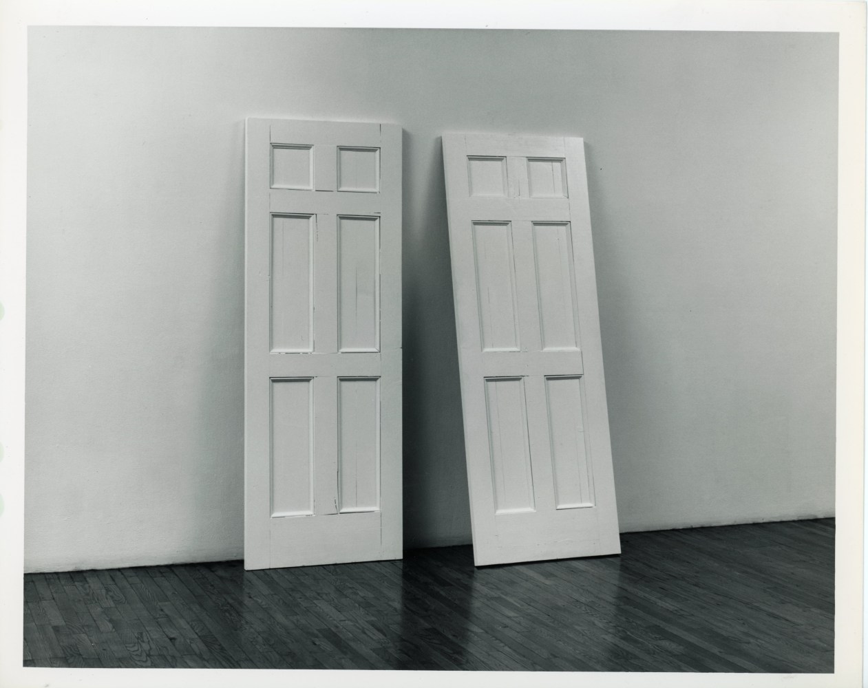 Robert Gober &quot;Two Doors&quot; 1989 Wood and enamel paint 84&quot; x 73&quot; x 1 1/2&quot; overall