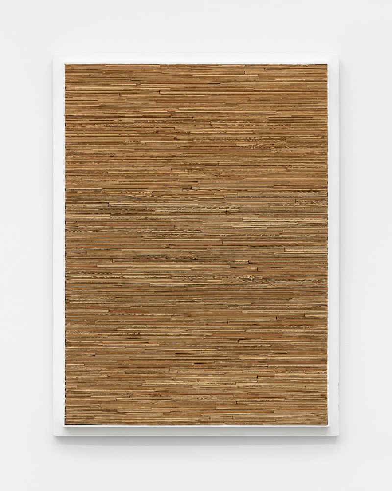 Jan J. Schoonhoven R 77-3, 1977 corrugated cardboard on wood 31 1/2 x 23 5/8 in. (80 x 60 cm)
