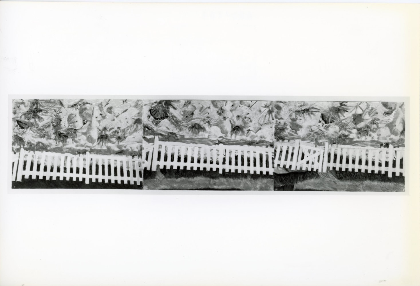 Jennifer Bartlett &quot;Old House Lane #20&quot; 1986 Pastel on 3 sheets of paper 30&quot; x 132&quot;