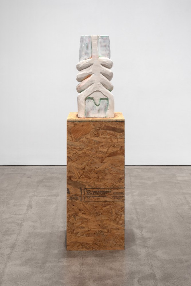 Justin Matherly
Embrace (face hugger), 2020
GFRG, synthetic based spray paint
sculpture: 26 x 12 x 10 in. (66 x 30.5 x 25.4 cm)
pedestal: 40 1/2 x 18 x 16 in. (102.9 x 45.7 x 40.6 cm)
overall: 67 x 18 x 16 in. (170.2 x 45.7 x 40.6 cm)
