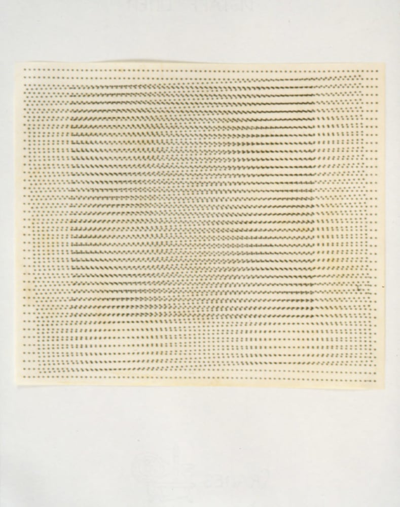 Carl Andre &quot;Untitled&quot; 1963 Typewriter ink on paper, collaged 11&quot; x 8 1/2&quot;
