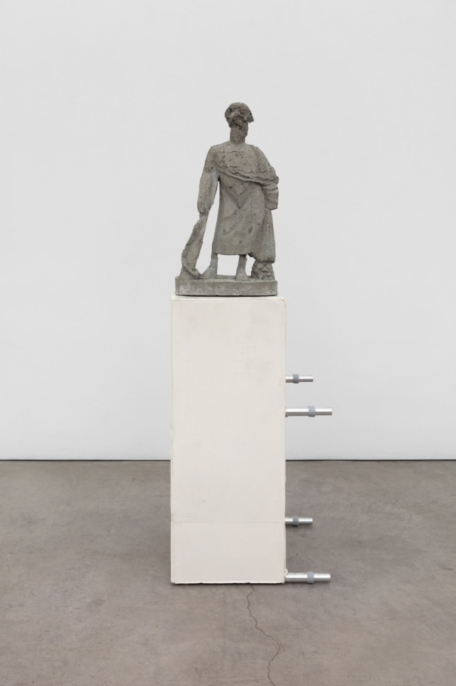 Justin Matherly, It's ok to limp, 2016, Concrete, modified gypsum, modified ambulatory equipment