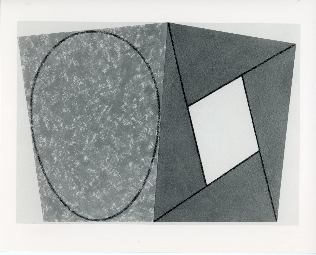 Robert Mangold &quot;Red Ellipse/Red Frame&quot; 1987 Acrylic and Pencil on Canvas 96&quot; x 137 3/4&quot;