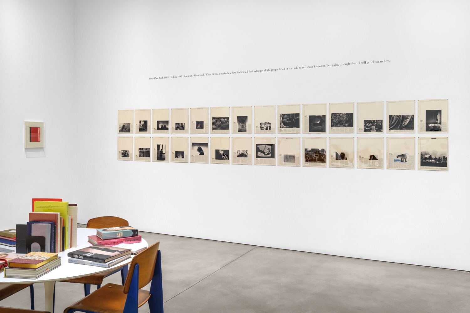 Installation view, Sophie Calle: On the Hunt, Paula Cooper Gallery, New York, September 5 – October 18, 2025. © 2025 Sophie Calle / Artists Rights Society (ARS), New York / ADAGP, Paris. Courtesy of Sophie Calle and Paula Cooper Gallery, New York. Photo: Steven Probert