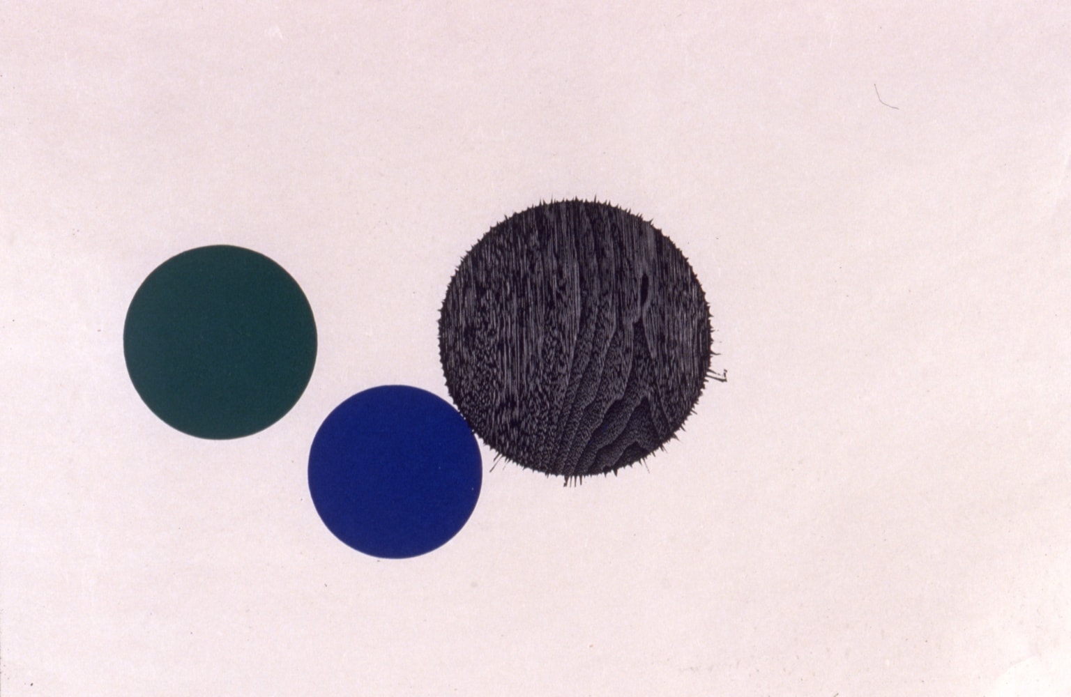 Joel Shapiro &quot;Untitled&quot; 1990 Walnut and linoleum on handmade Gampi + Kozo paper 25 3/4&quot; x 18 1/2&quot;