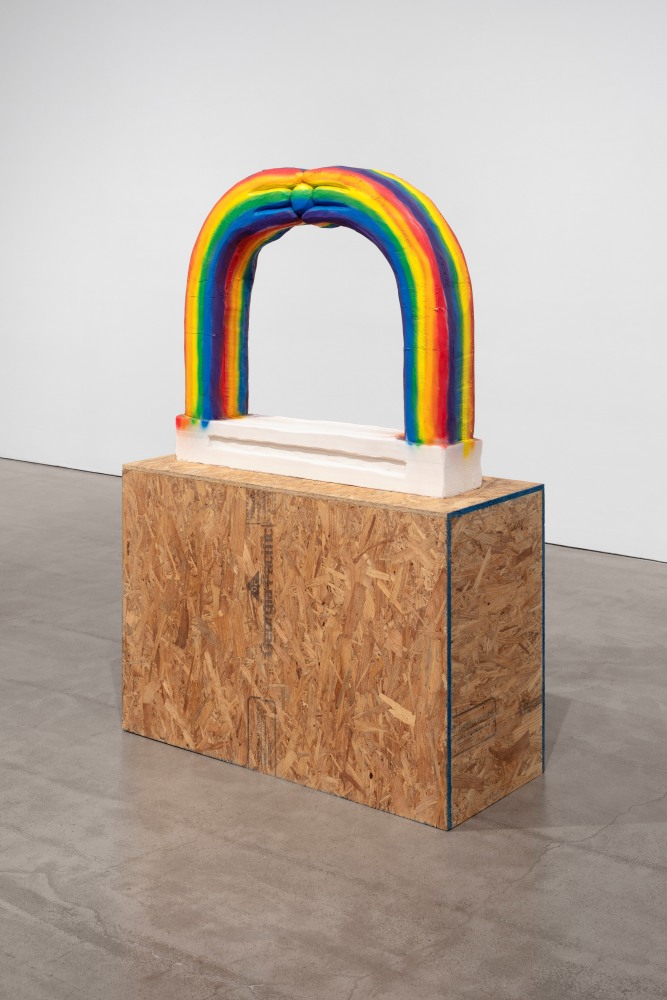 Justin Matherly
untitled, 2020
GFRG, synthetic spray paint
sculpture: 36 x 41 x 8 in. (91.4 x 104.1 x 20.3 cm)
pedestal: 32 1/2 x 20 x 48 in. (82.6 x 50.8 x 121.9 cm)
overall: 69 x 20 x 48 in. (175.3 x 50.8 x 121.9 cm)