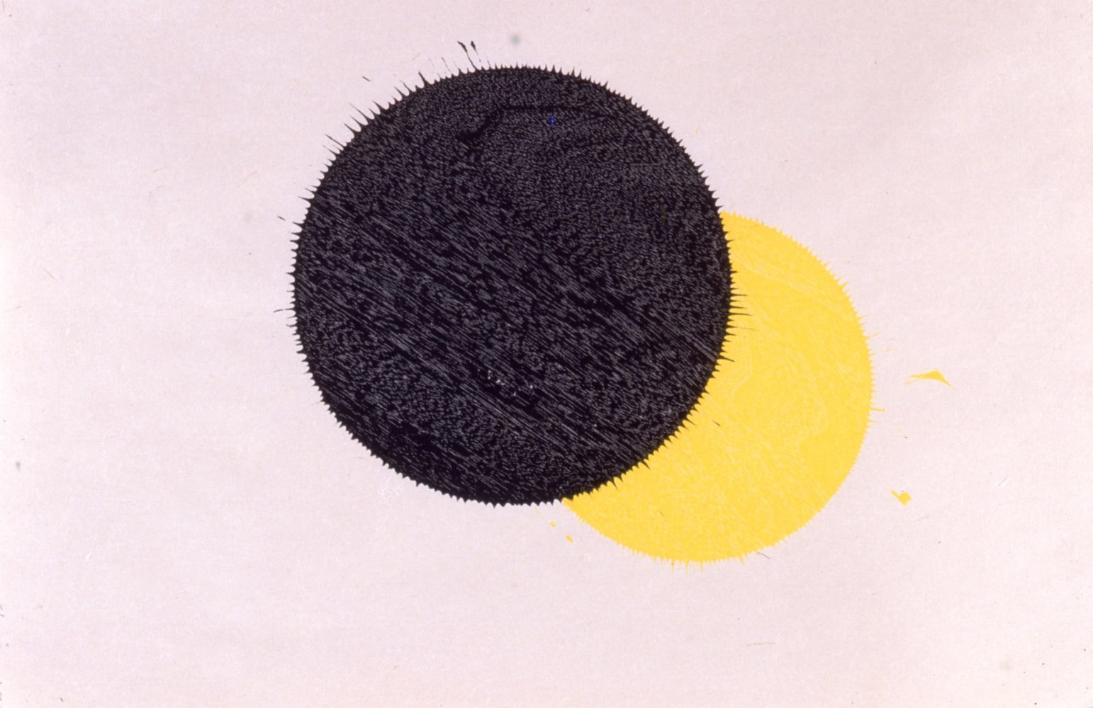 Joel Shapiro &quot;Untitled&quot; 1990 Mahogany on handmade Gampi + Kozo paper 25 3/4&quot; x 18 1/2&quot;