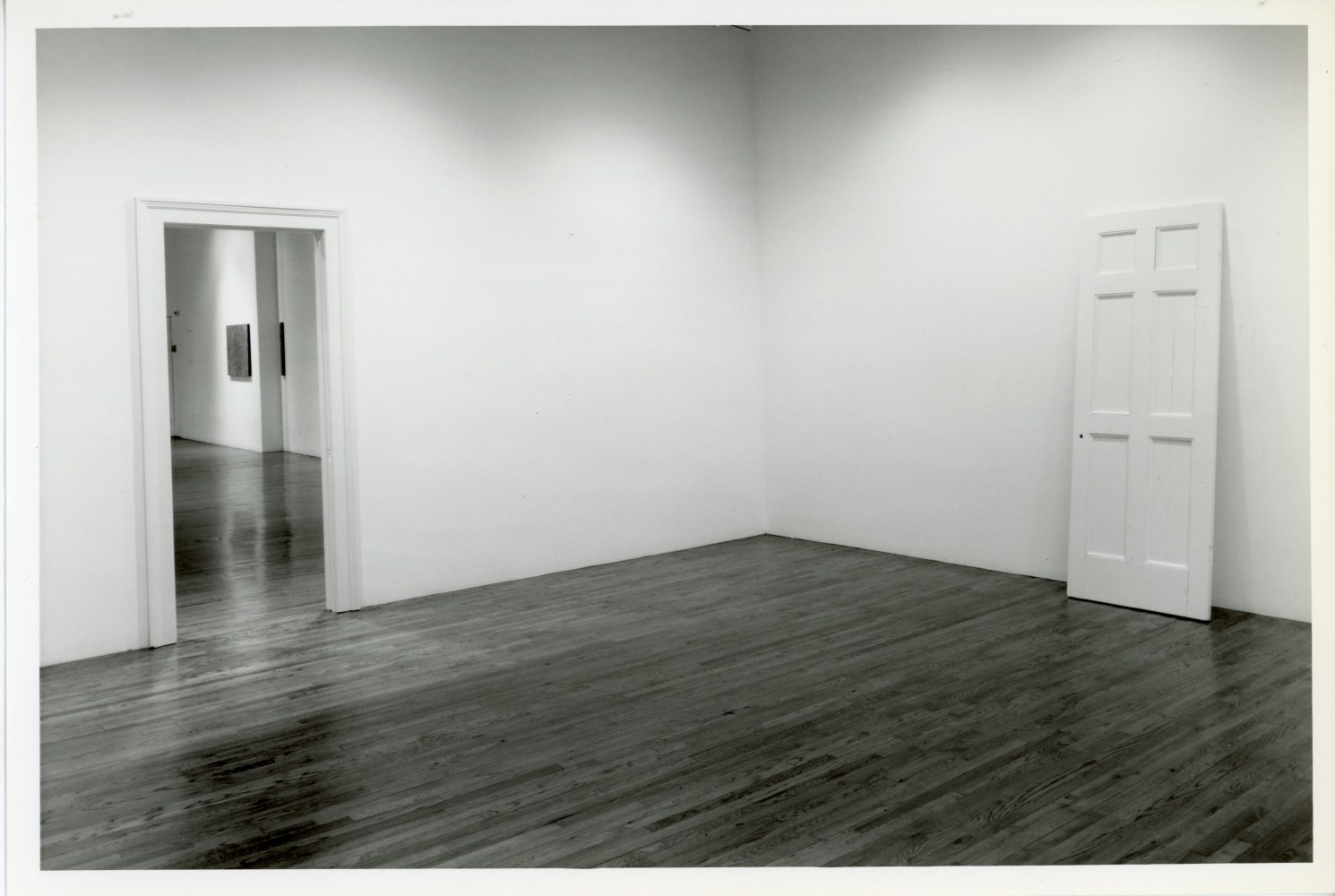 Robert Gober &quot;Untitled Door and Door Frame&quot; 1987-88 Wood, enamel paint Door: 84&quot; x 34&quot; x 1 1/2&quot; Door frame: 90&quot; x 43&quot; x 5 1/2&quot;