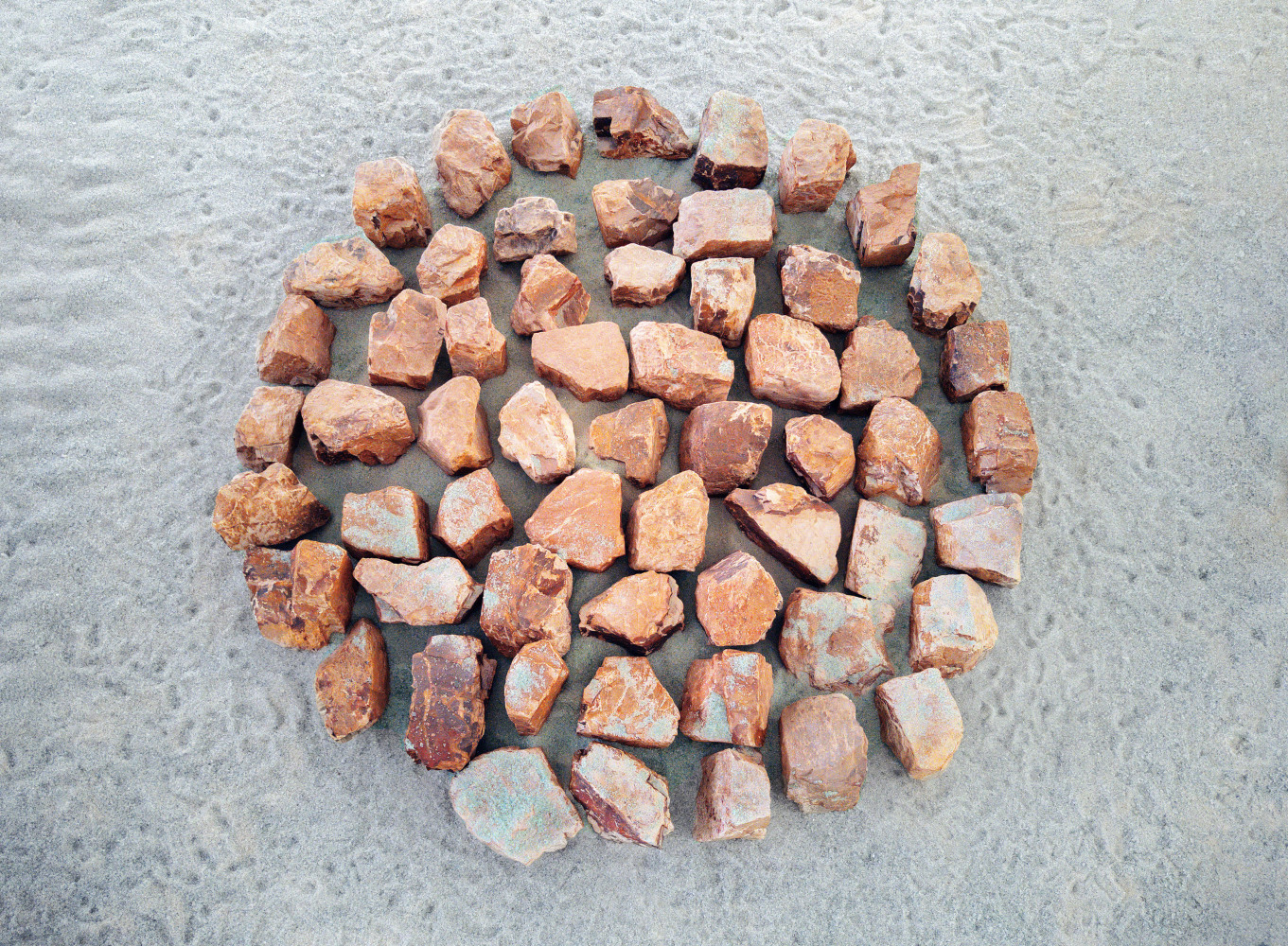 C&amp;eacute;leste Boursier-Mougenot
miner(e)ality, 2020
crushed recycled glass, 59 boulders, custom wood frame
14 x 14 m (46 x 46 feet)
Installation view, West Bund Art &amp;amp; Design, Shanghai, Xi&amp;agrave;n Chăng Section, Booth B316
November 12 &amp;ndash; 15, 2020. Photo: Lawrence Lu.