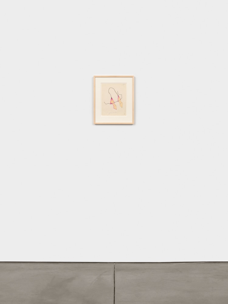 Claes Oldenburg Prick Bra, 1973 ball point pen and marker on paper 11 x 8 1/2 in. (27.9 x 21.6 cm) frame: 16 3/4 x 14 x 1 1/4 in. titled and initialed bottom recto, dated top right corner