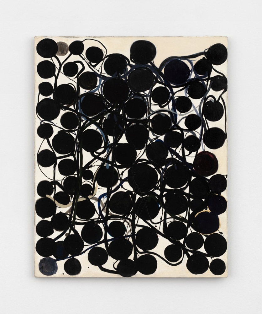 Atsuko Tanaka, Work, 1961, vinyl paint on canvas, 35 5/8 x 28 3/4 in (90.5 x 73 cm). © Kanayama Akira and Tanaka Atsuko Association. Courtesy Paula Cooper Gallery, New York. Photo: Steven Probert