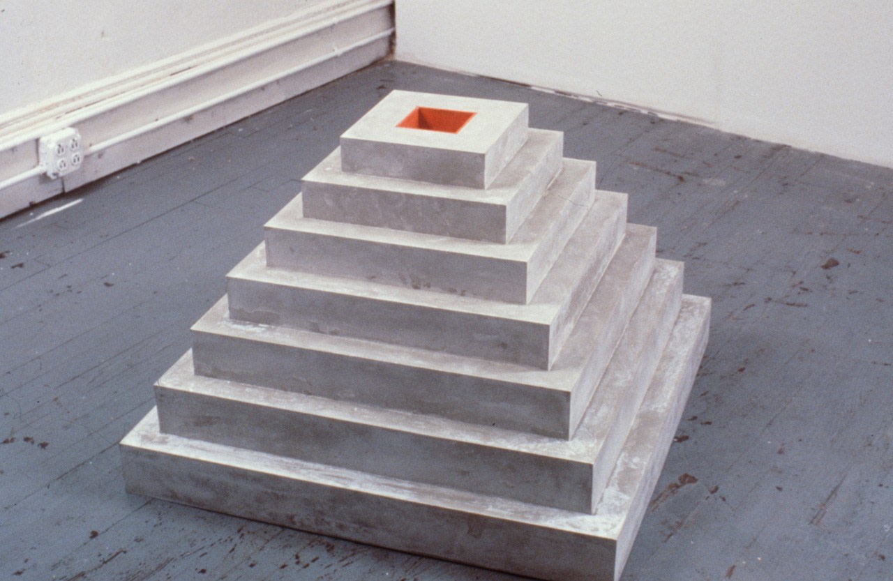 Jackie Winsor "Closed Pyramid" 1987 Concrete and pigment 23" x 34" x 34"