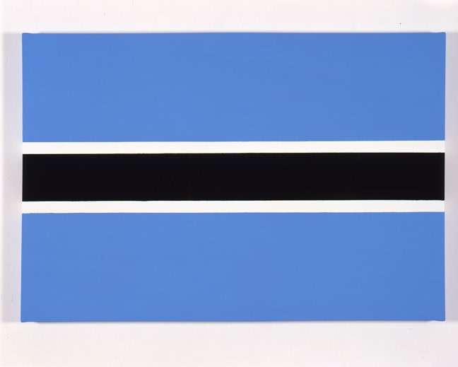 Jonathan Borofsky &quot;Botswana&quot; 1988 Acrylic on canvas 30&quot; x 45&quot;