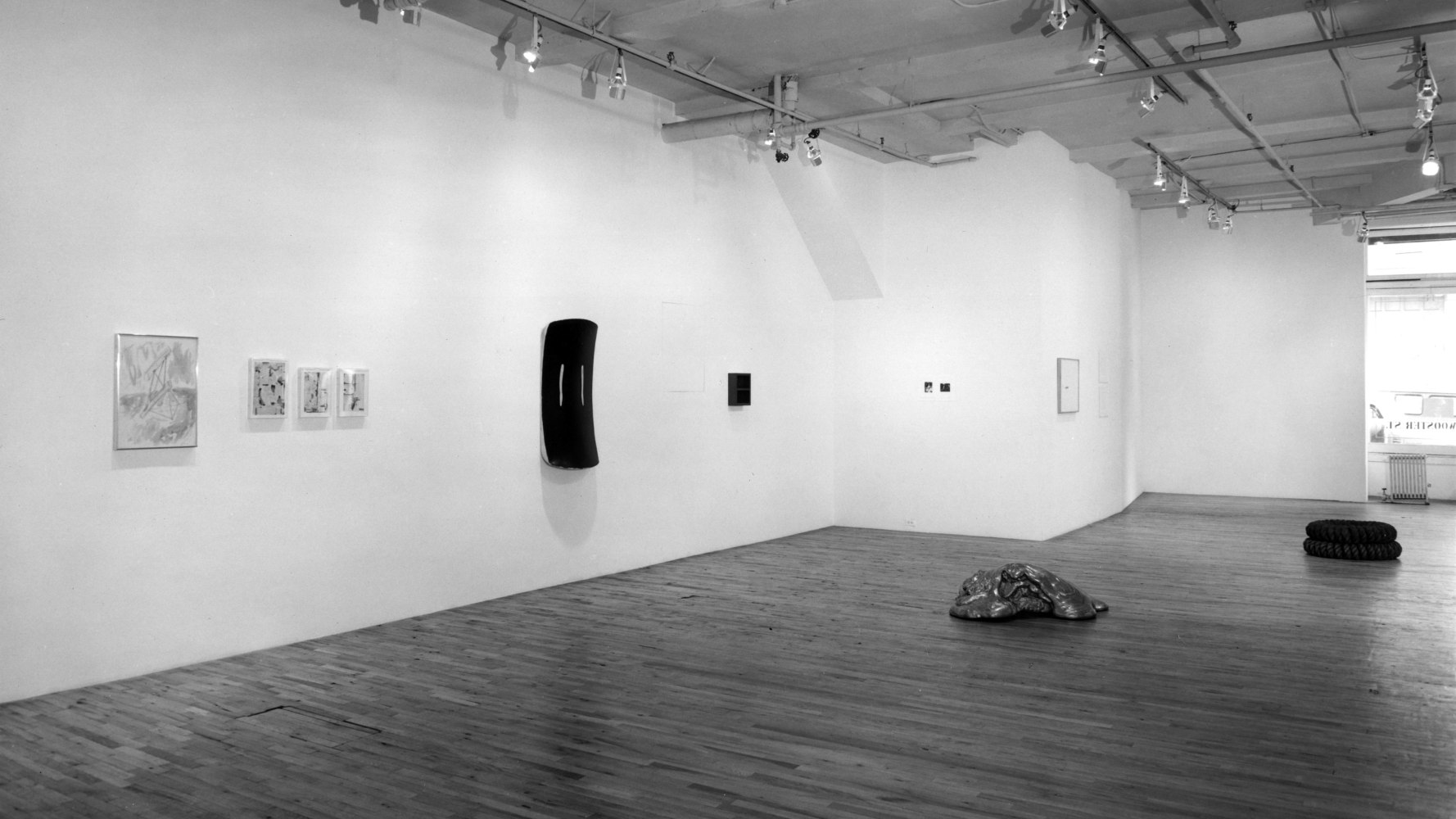 Installation view, Drawings and Other Works, Paula Cooper Gallery, 155 Wooster Street, New York, December 7 1974 - January 8 1975. Photo: Geoffrey Clements.