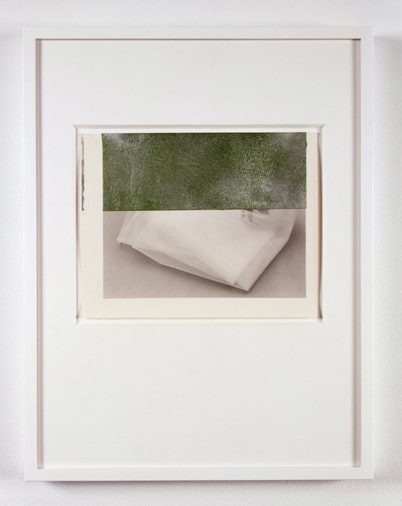 Rudolf Stingel "untitled (#3)" 1989 Oil and enamel on black and white photograph 7 1/2 x 9 5/8 in.