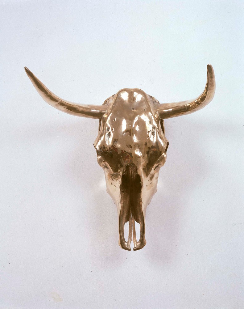 Sherrie Levine "Steer Skull, Horned" 2002 Cast bronze 14 x 19 x 20 in.