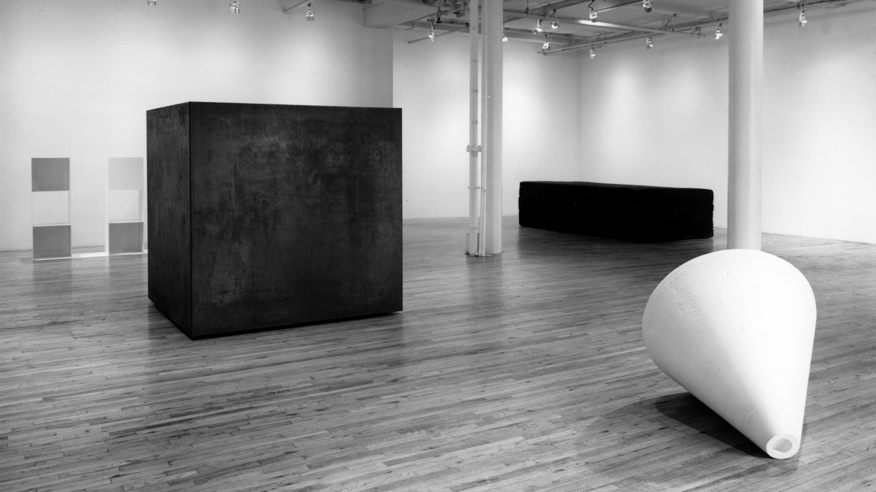 Installation view, Changing Group Exhibition, Paula Cooper Gallery, 155 Wooster Street, New York, November 23, 1985 - January 4, 1986. Photo: Geoffrey Clements.