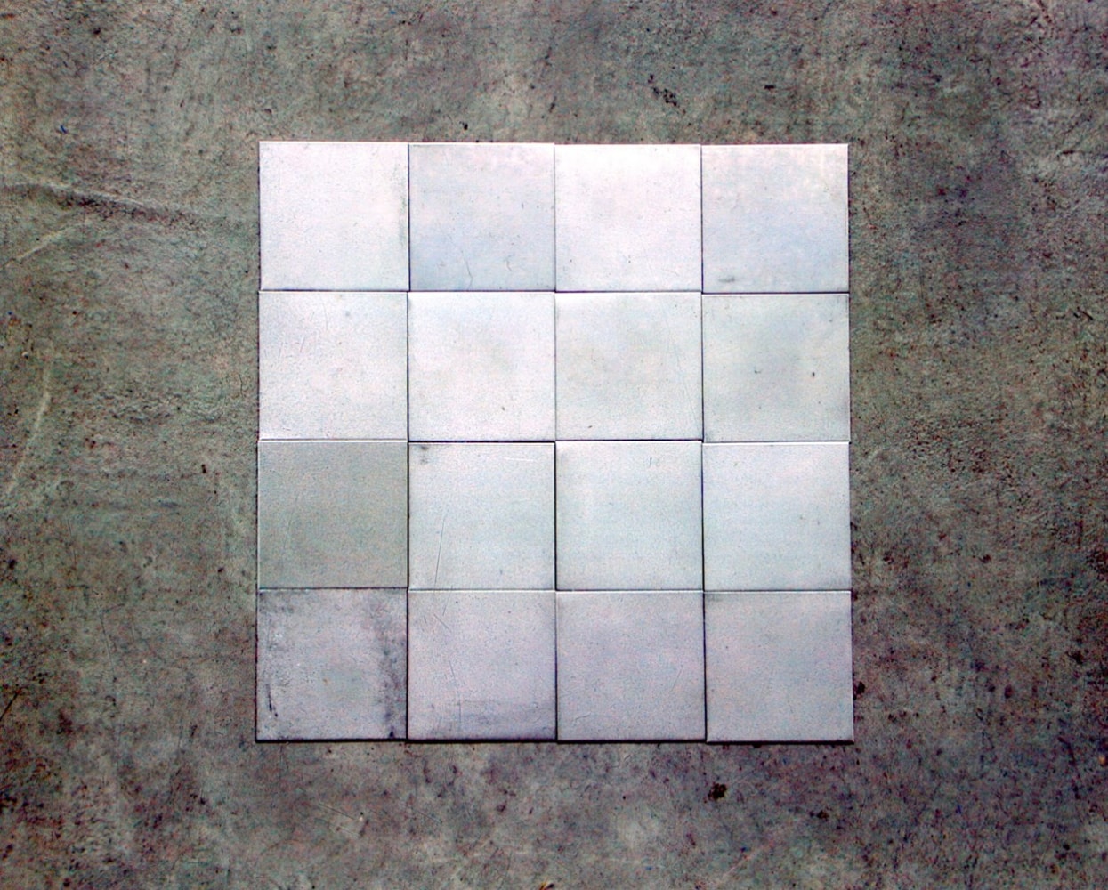 Carl Andre "4 Fe Squared" 2000 Steel 1/32 x 8 x 8"