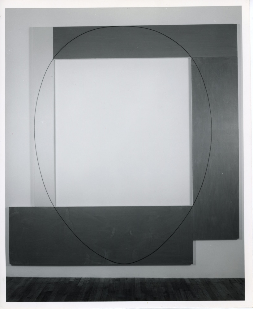 Robert Mangold &quot;Four Color Frame Painting #1&quot; 1983 Acrylic, pencil on canvas 111 x 105&quot;