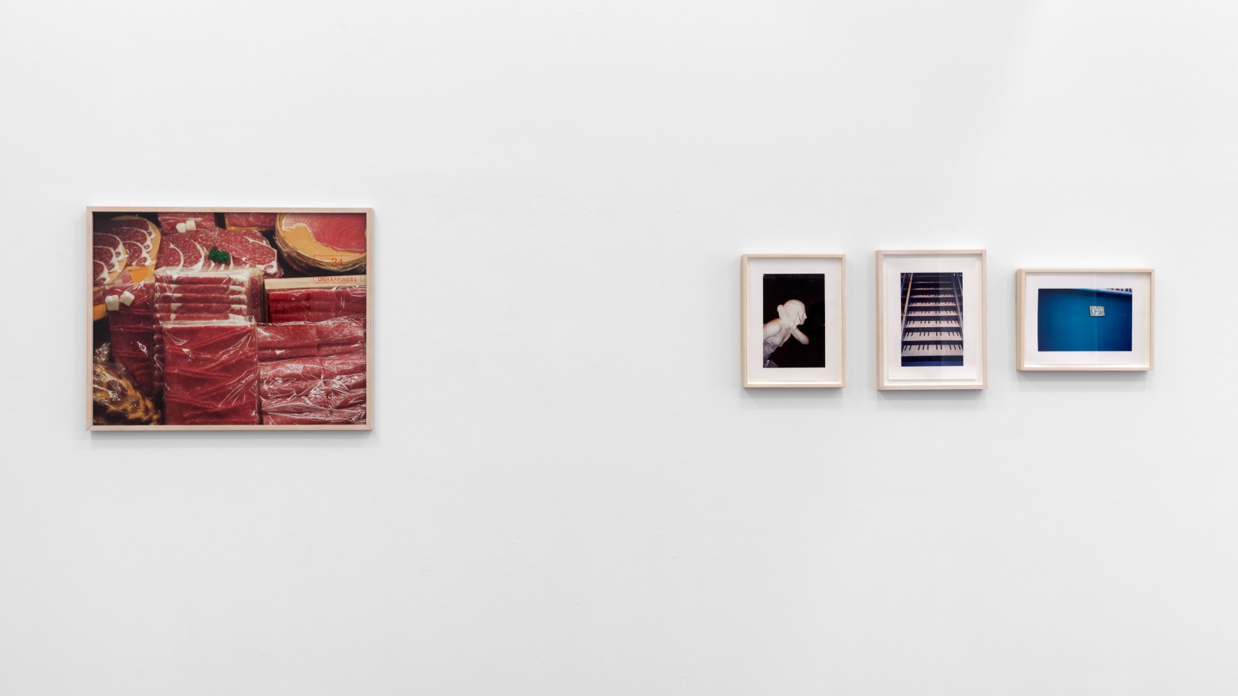 Installation view, Sophie Calle, Hans Haacke, Robert Grosvenor, Robert Gober, Christian Marclay, Carey Young, Photographs, March 26 – April 23, 2016