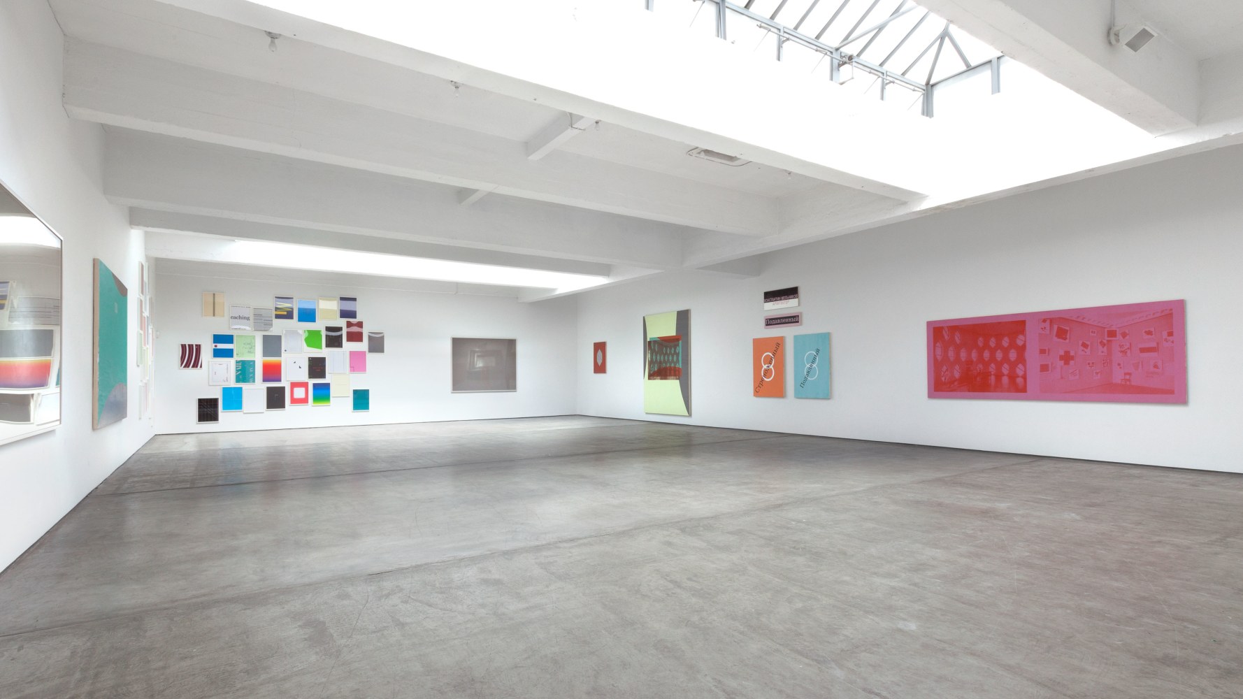 Installation view, Walid Raad and David Diao, September 22 – November 3, 2012