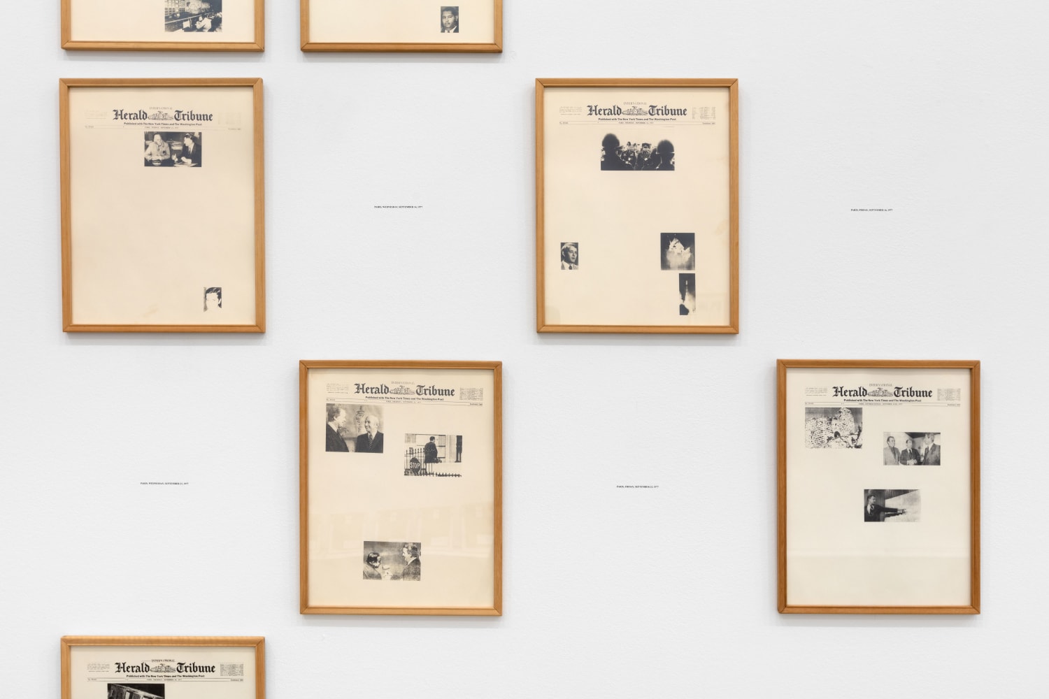 Installation view of Sarah Charlesworth: Modern History at Paula Cooper Gallery