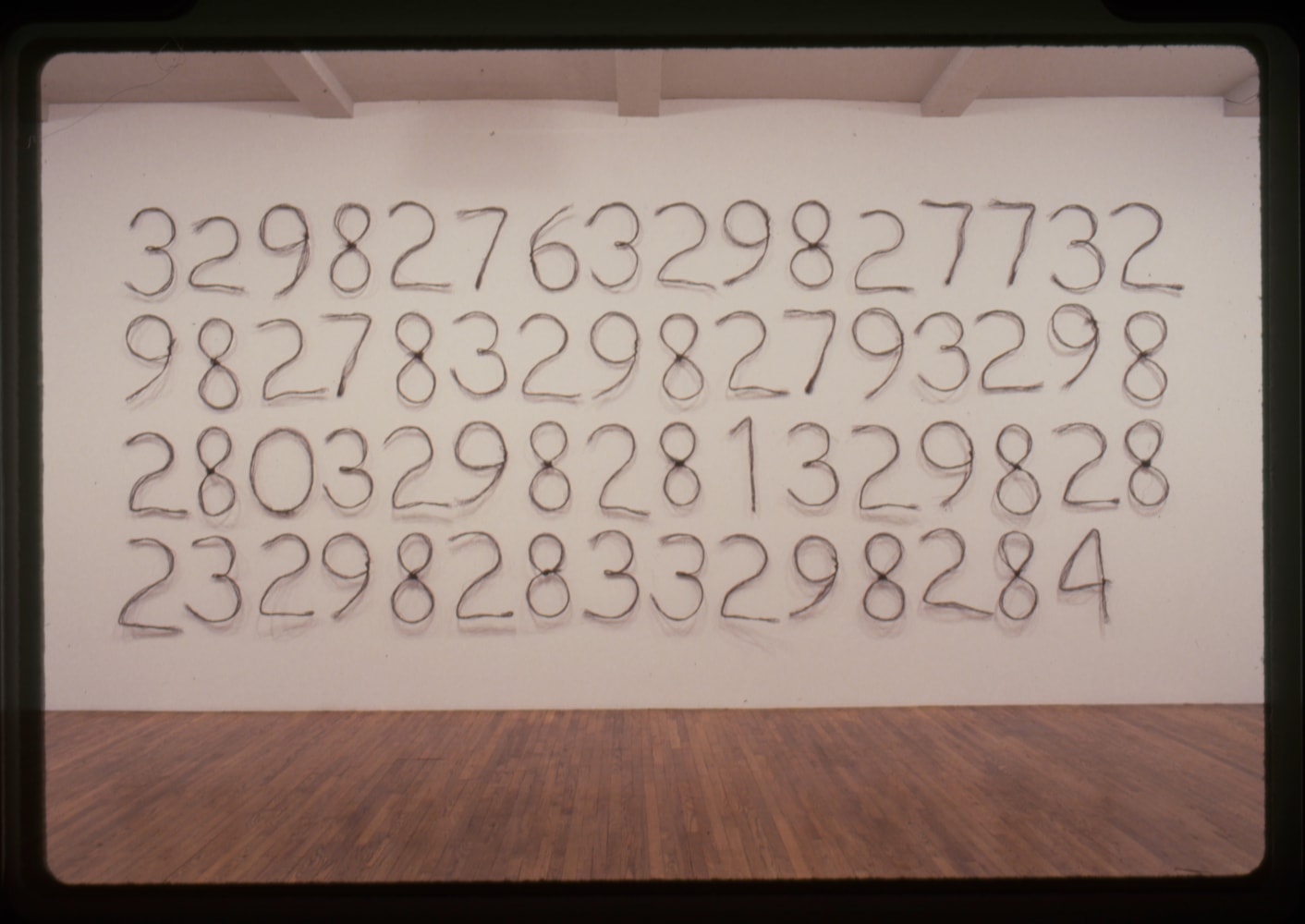 Jonathan Borofsky &quot;Counting (3,298,276-3,298,284&quot; 1990 Steel wire 9'4&quot; x 23'9&quot;