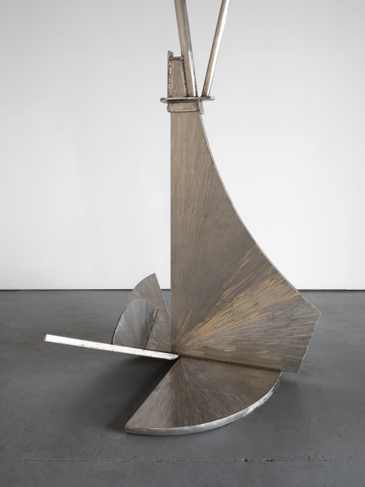 Mark di Suvero Untitled (Swing) (detail), 2008-2022 stainless steel, aluminum, rubber, rope