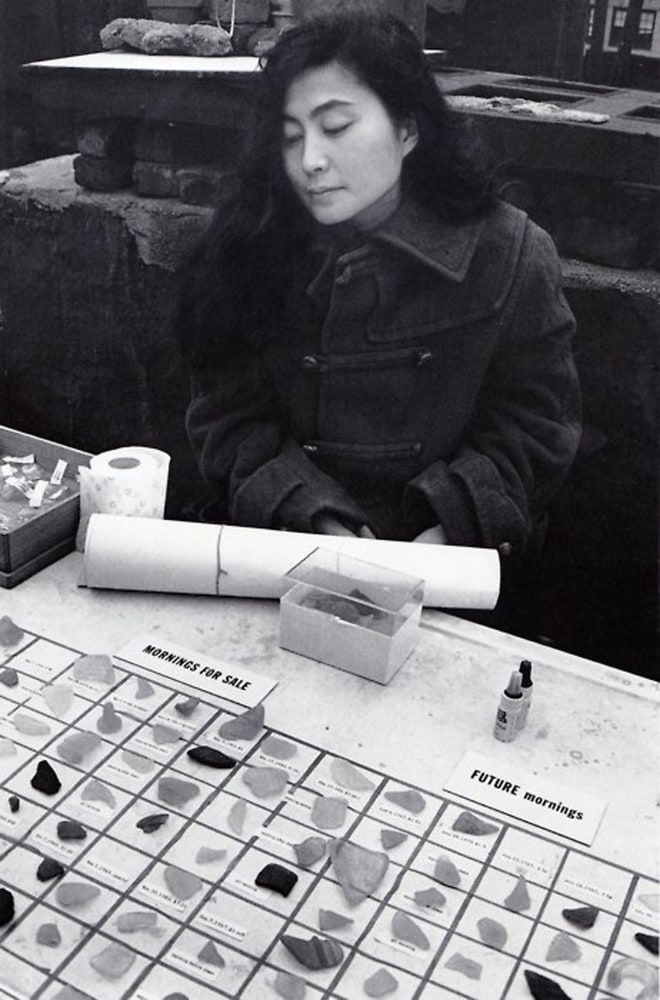 Peter Moore Yoko Ono with her "Morning Piece" installation, New York, September 12, 1965 vintage gelatin silver print paper size: 10 x 8 in. (25.4 x 20.3 cm); image size: 8 7/8 x 6 in. (22.5 x 15.2 cm)