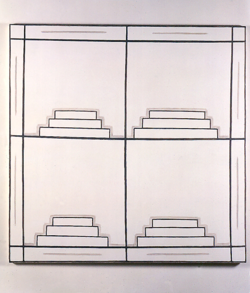 Dan Walsh "Series" 1999 Acrylic on canvas 59 x 59"