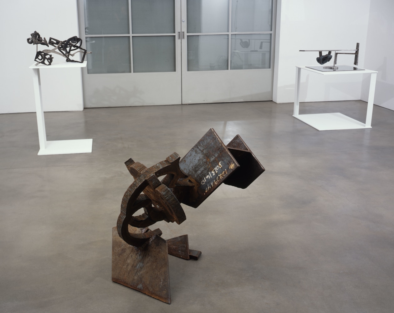 Installation view, New Sculpture, Paula Cooper Gallery, 534 W 21st Street, New York. May 9 - June 30, 2008. © 2025 Mark di Suvero / Artists Rights Society (ARS), New York. Courtesy of Spacetime C.C. and Paula Cooper Gallery, New York. Photo: Jeffrey Price.