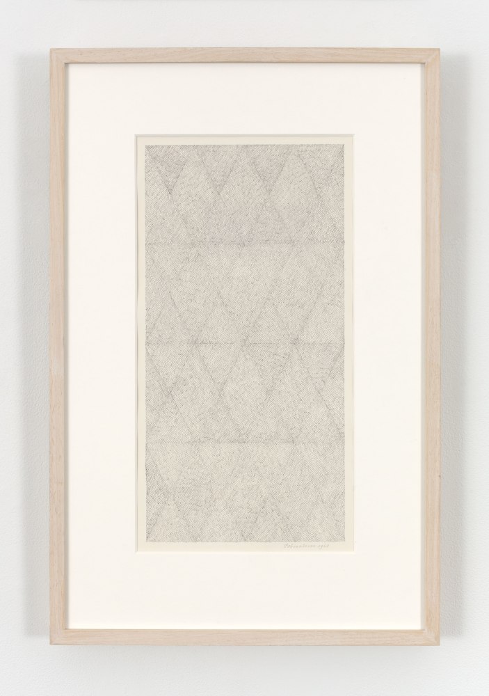 Jan Schoonhoven MV 6, 1968 ink on paper 15 3/4 x 7 7/8 in. (40 x 20 cm); frame: 23 1/4 x 15 1/4 in. (59.1 x 38.7 cm)