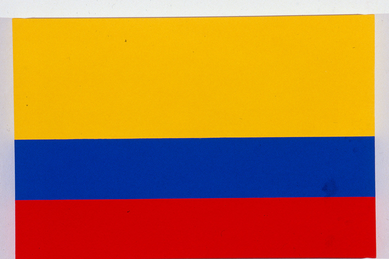 Jonathan Borofsky &quot;Colombia&quot; 1988 Acrylic on canvas 30&quot; x 45&quot;