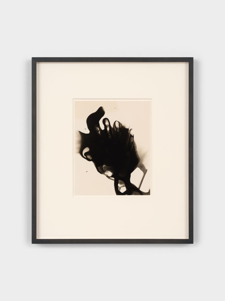 Jay DeFeo
Untitled (Salvador Dalí's Birthday Party), May 11, 1973
gelatin silver print chemigram
10 x 8 inches (25.4 x 20.3 cm)
© 2023 The Jay DeFeo Foundation/Artists Rights Society (ARS), New York.
Photo: Steven Probert.