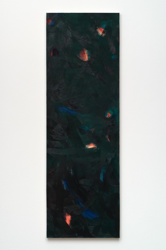 Cynthia Hawkins 
Investigation into Green (Green to Black), 1986
oil on canvas
70 x 24 in. (177.8 x 61 cm)