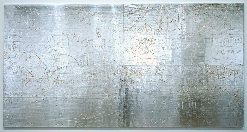 Rudolf Stingel "Untitled" 2007 Oil and enamel on Rives BFK paper 30 x 22 1/4 in.