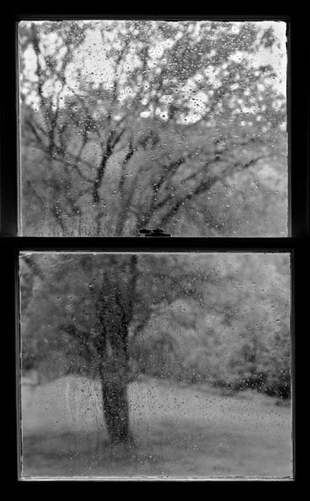 Bing Wright &quot;Wet Window 6&quot; 1989 Archival ink jet print 70 x 46 x 2 in.