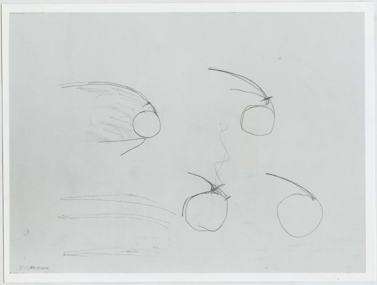 Robert Grosvenor "Untitled" 1992 Pencil on drywall 14 1/4" x 19 3/8" x 3/4"