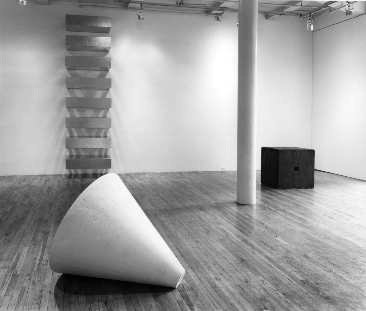 Installation view, Changing Group Exhibition, Paula Cooper Gallery, 155 Wooster Street, New York, November 23, 1985 - January 4, 1986. Photo: Geoffrey Clements.
