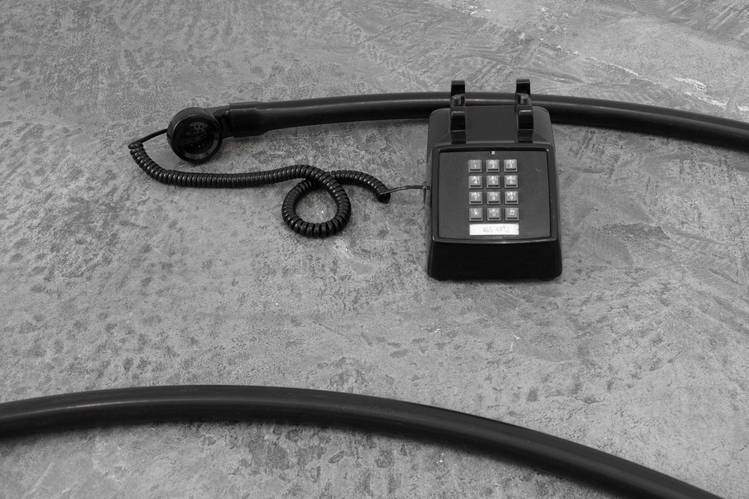 Christian Marclay
Extended Phone II (detail), 1994
telephone and plastic tubing
dimensions variable