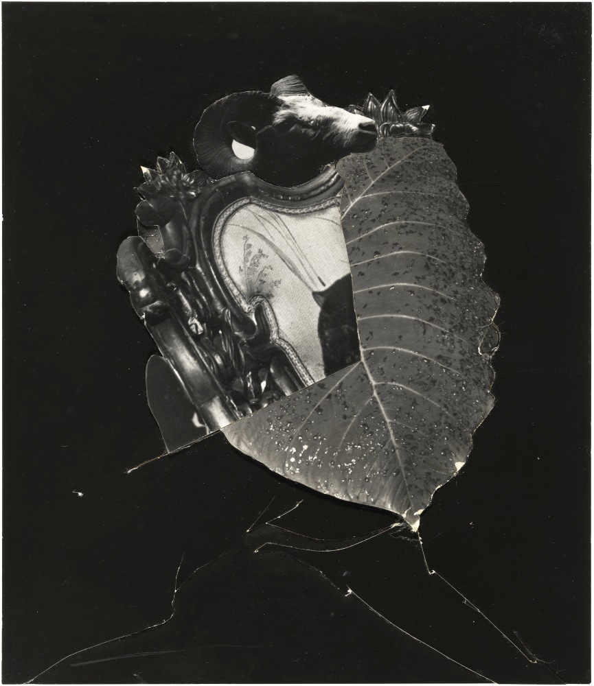 Jay DeFeo 
Untitled (for B.C.), 1973
photo collage on matboard
8 3/8 x 6 3/4 inches (21.3 x 17.1 cm)
© 2023 The Jay DeFeo Foundation/Artists Rights Society (ARS), New York.