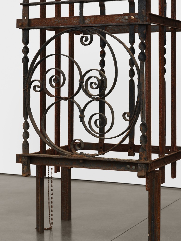 Terry Adkins Sermonesque, 2003 Metal and drum with buttons 84 x 17 x 30 in. (213.4 x 43.2 x 76.2 cm)