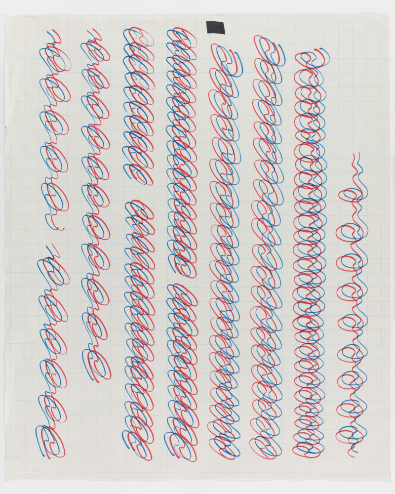 Tauba Auerbach Ligature Drawing, 2018 ink on paper 32 1/2 x 27 in. (82.6 x 68.6 cm)