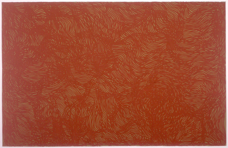 Sol LeWitt "Web-like Grid" 2001 Gouache on paper 60 1/2 x 93 1/2 in.