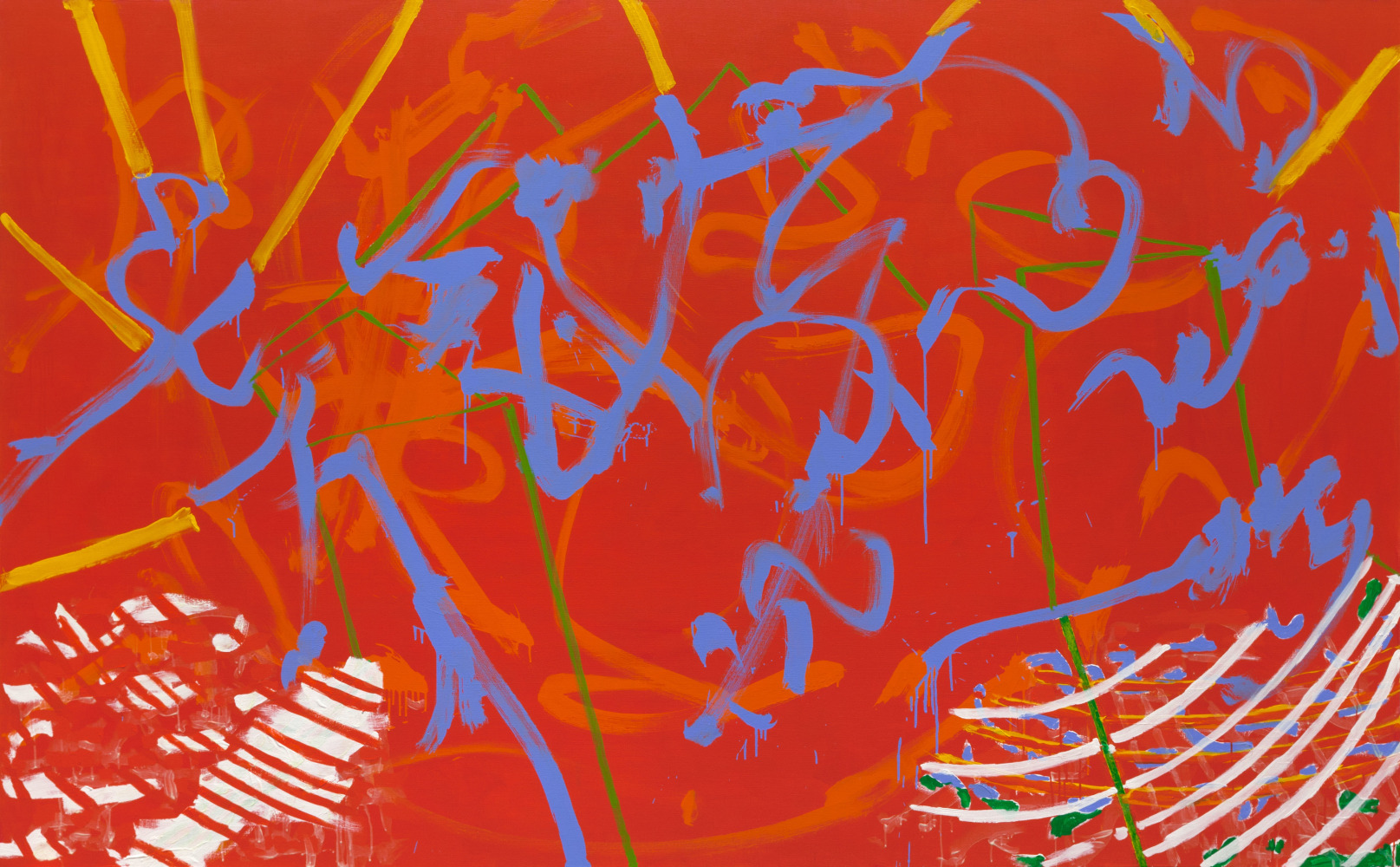 Mark di Suvero Untitled, 2014 Acrylic paint on linen 82 x 132 in. (208.3 x 335.3 cm)