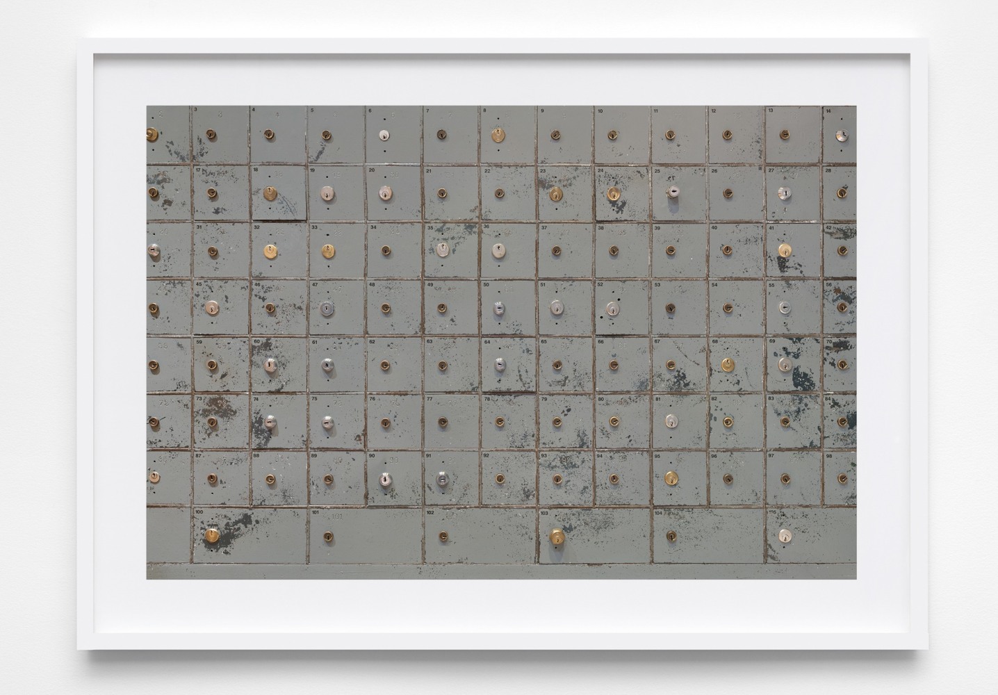 Carey Young Prison Key Storage, Ghent, Belgium, 2023 digital C-type color photograph frame: 36 5/8 x 50 3/4 x 1 3/4 in. (93 x 128.9 x 4.4 cm)