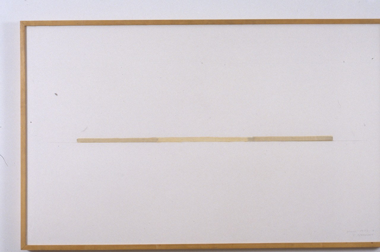 Robert Grosvenor "Untitled" 1973-74 Masking tape, steel tape and pencil on paper 37 7/8" x 61 3/16"