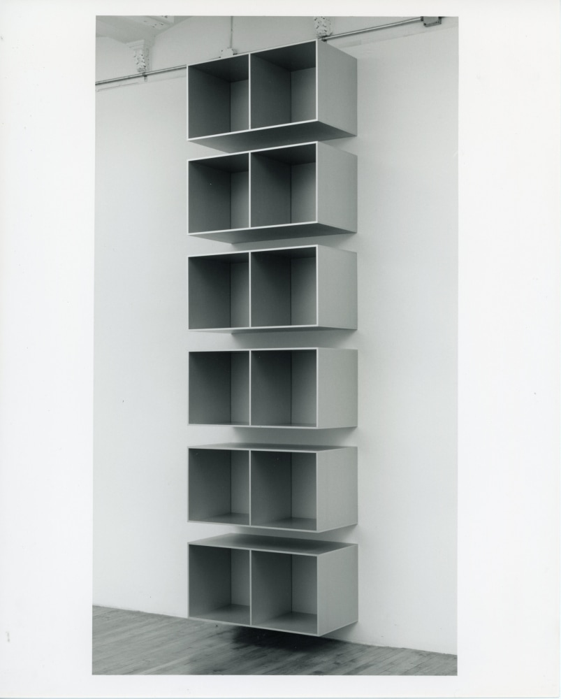 Donald Judd "Untitled" 1988 Aluminum and yellow plexiglas 142 1/2" x 39 3/8" x 19 5/8"