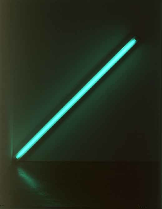 Dan Flavin "The diagonal of May 25, 1963" 1963 One 8 foot daylight fluorescent with fixture overall: 96 x 3 3/4 in.
