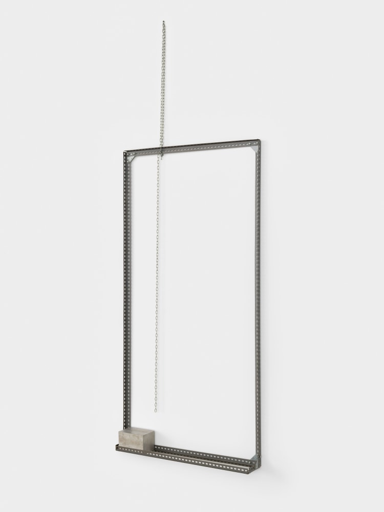 Luciano Fabro
Computer, 1988
steel and aluminum
78 3/4 x 39 3/8 x 4 in. (200 x 100 x 10 cm)